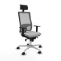 Office Chair with Headrest Piqueras y Crespo 1D086N1 Light grey