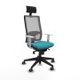 Office Chair with Headrest Piqueras y Crespo 4B066G1 Turquoise