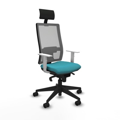 Office Chair with Headrest Piqueras y Crespo 4B066N1 Turquoise