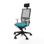 Office Chair with Headrest Piqueras y Crespo 4B066N1 Turquoise