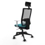 Office Chair with Headrest Piqueras y Crespo 4B066N1 Turquoise