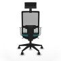 Office Chair with Headrest Piqueras y Crespo 4B066N1 Turquoise