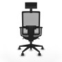 Office Chair with Headrest Piqueras y Crespo 1D066N1 Light grey
