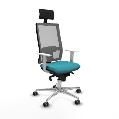 Office Chair with Headrest Piqueras y Crespo 4B086G1 Turquoise