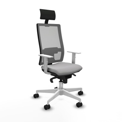 Office Chair with Headrest Piqueras y Crespo 4B026N1 Light grey