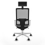 Office Chair with Headrest Piqueras y Crespo 4B026N1 Light grey