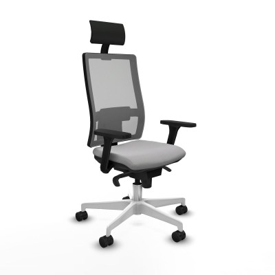 Office Chair with Headrest Piqueras y Crespo 3D026N1 Light grey