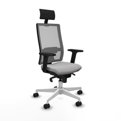 Office Chair with Headrest Piqueras y Crespo 2D026N1 Light grey