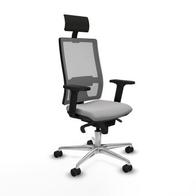 Office Chair with Headrest Piqueras y Crespo 2D086N1 Light grey