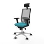 Office Chair with Headrest Piqueras y Crespo 2D086G1 Turquoise