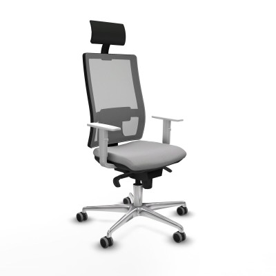 Office Chair with Headrest Piqueras y Crespo 4B086G1 Light grey