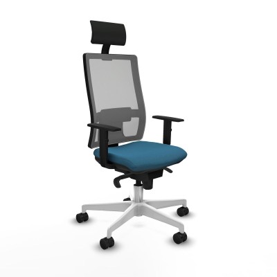 Office Chair with Headrest Piqueras y Crespo 1D026N1 Petroleum green