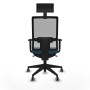 Office Chair with Headrest Piqueras y Crespo 1D066G1 Petroleum green