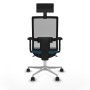 Office Chair with Headrest Piqueras y Crespo 2D086N1 Petroleum green