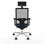 Office Chair with Headrest Piqueras y Crespo 2D026N1 Petroleum green