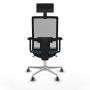 Office Chair with Headrest Piqueras y Crespo 2D086G1 Petroleum green