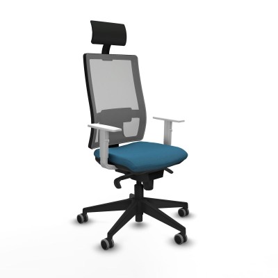 Office Chair with Headrest Piqueras y Crespo 4B066G1 Petroleum green