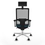 Office Chair with Headrest Piqueras y Crespo 3D026N1 Petroleum green