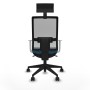 Office Chair with Headrest Piqueras y Crespo 4B066N1 Petroleum green
