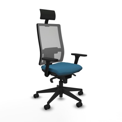 Office Chair with Headrest Piqueras y Crespo 3D066N1 Petroleum green