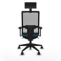 Office Chair with Headrest Piqueras y Crespo 3D066N1 Petroleum green