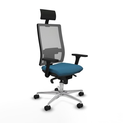 Chaise de Bureau avec Appui-tête Piqueras y Crespo 3D086N1 Vert pétrole