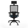 Office Chair with Headrest Piqueras y Crespo 3D066G1 Petroleum green