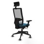 Office Chair with Headrest Piqueras y Crespo 3D066G1 Petroleum green