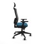Office Chair with Headrest Piqueras y Crespo 3D066G1 Petroleum green