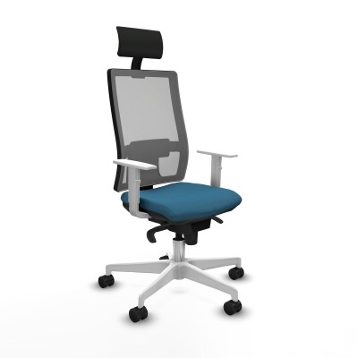 Office Chair with Headrest Piqueras y Crespo 4B026N1 Petroleum green