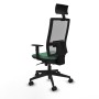 Office Chair with Headrest Piqueras y Crespo 1D066N1 Emerald Green