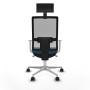 Office Chair with Headrest Piqueras y Crespo 4B086N1 Petroleum green