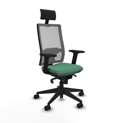 Office Chair with Headrest Piqueras y Crespo 2D066N1 Emerald Green
