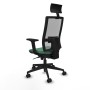 Office Chair with Headrest Piqueras y Crespo 2D066N1 Emerald Green