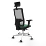 Office Chair with Headrest Piqueras y Crespo 2D026G1 Emerald Green