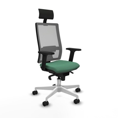 Office Chair with Headrest Piqueras y Crespo 2D026N1 Emerald Green