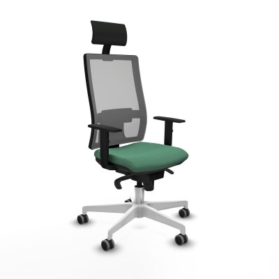 Office Chair with Headrest Piqueras y Crespo 1D026G1 Emerald Green