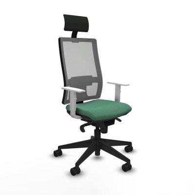 Office Chair with Headrest Piqueras y Crespo 4B066N1 Emerald Green