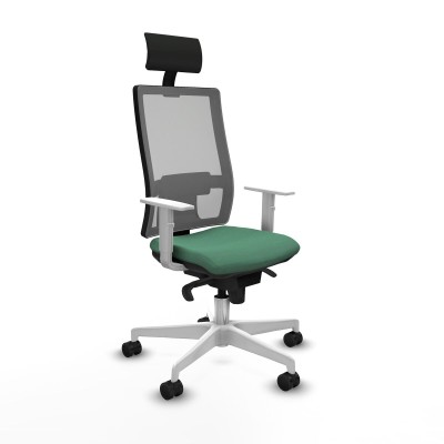 Office Chair with Headrest Piqueras y Crespo 4B026N1 Emerald Green