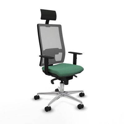 Office Chair with Headrest Piqueras y Crespo 1D086N1 Emerald Green