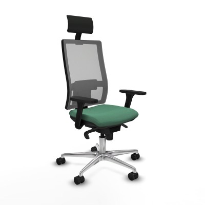 Office Chair with Headrest Piqueras y Crespo 3D086N1 Emerald Green