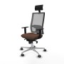 Chaise de Bureau avec Appui-tête Piqueras y Crespo 1D086G1 Brun foncé