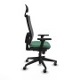 Office Chair with Headrest Piqueras y Crespo 3D066G1 Emerald Green