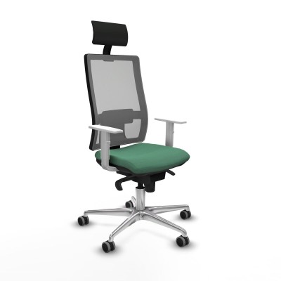 Chaise de Bureau avec Appui-tête Piqueras y Crespo 4B086G1 Vert émeraude
