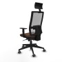 Chaise de Bureau avec Appui-tête Piqueras y Crespo 1D066G1 Brun foncé