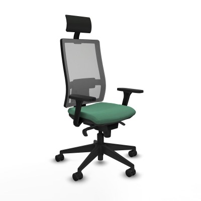 Chaise de Bureau avec Appui-tête Piqueras y Crespo 3D066N1 Vert émeraude