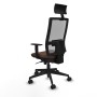 Chaise de Bureau avec Appui-tête Piqueras y Crespo 1D066N1 Brun foncé