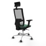 Chaise de Bureau avec Appui-tête Piqueras y Crespo 2D086G1 Vert émeraude