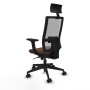 Chaise de Bureau avec Appui-tête Piqueras y Crespo 2D066N1 Brun foncé