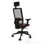 Chaise de Bureau avec Appui-tête Piqueras y Crespo 2D066N1 Brun foncé